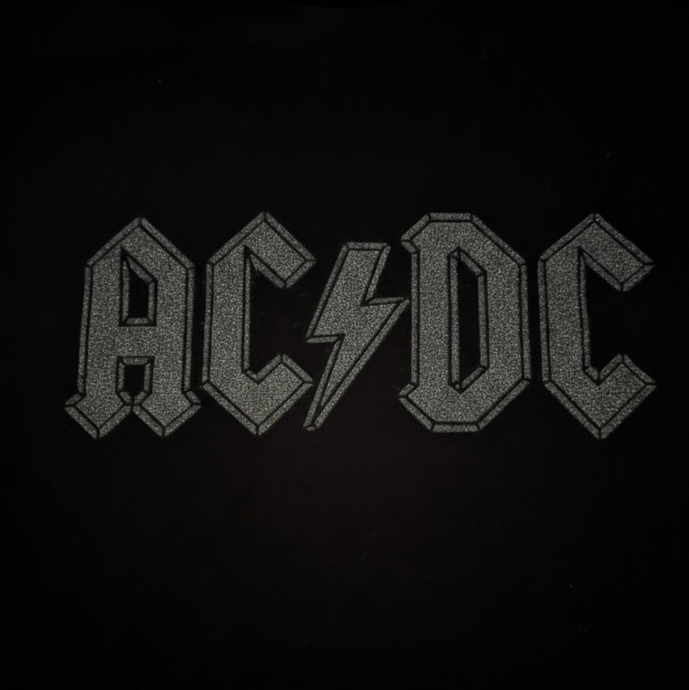 📣 Vintage Y2K 2001 AC⚡DC Concert Tour Tshirt  Silver Logo  Women's Size Med 🤩 - Picture 5 of 6
